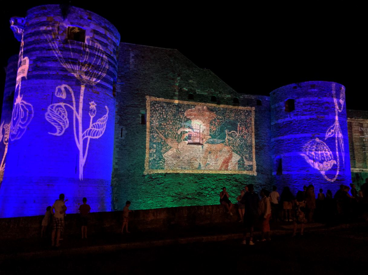 illuminations au château d'angers