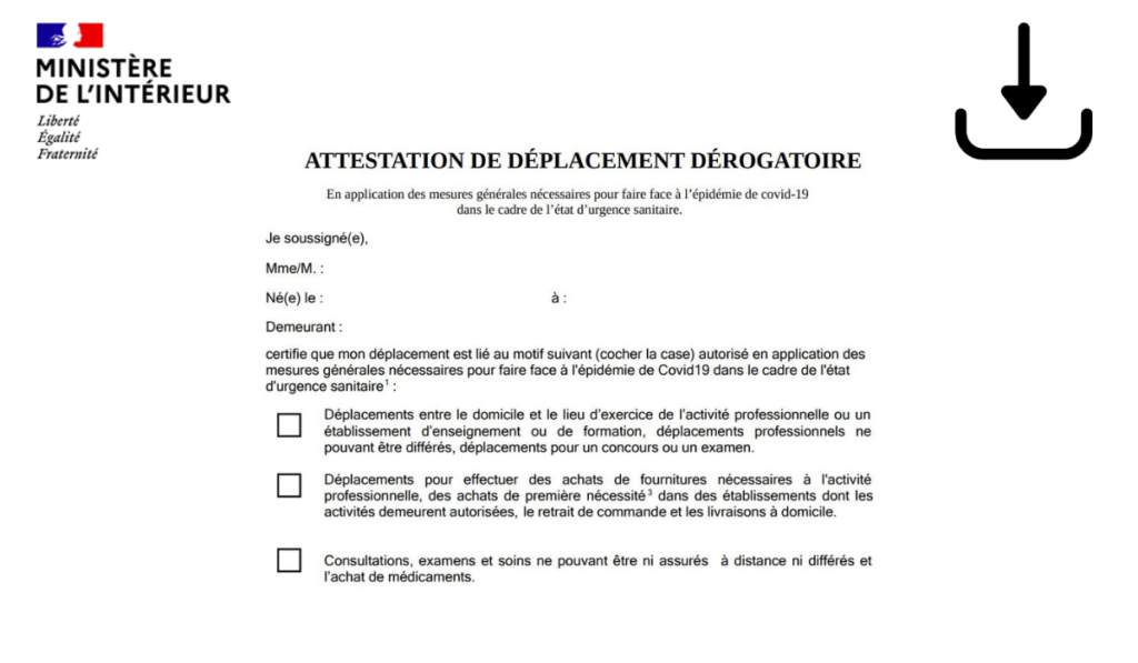 attestation de deplacement a angers